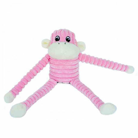 Zippy Paws - Spencer the Crinkle Monkey - Pink