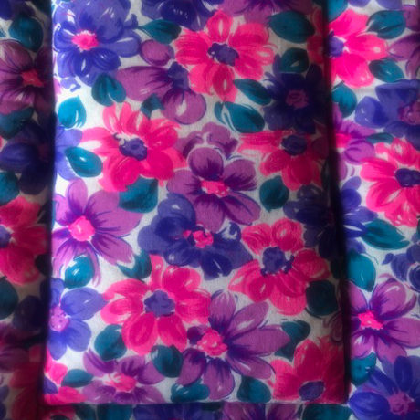 Pink and Purple Flowers Cotton Crate Mats