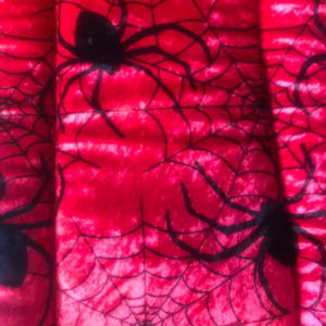 Spiders on Red Velvet Crate Mats