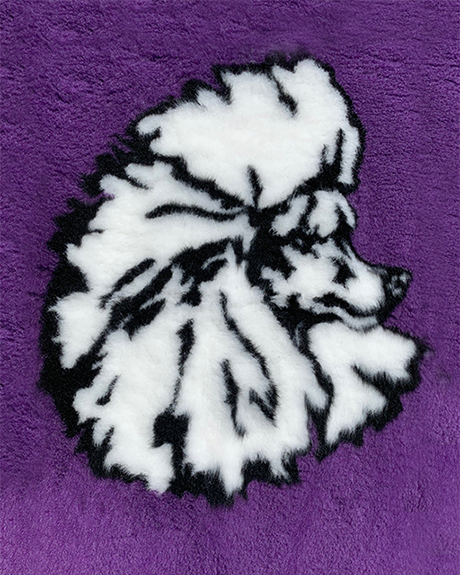 Purple Poodle Head VetBed