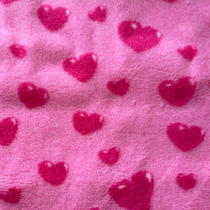 Red Hearts on Pink VetBed