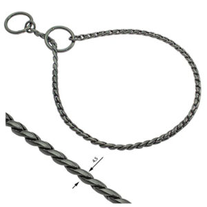 Snake Chain Show Collar 4.5mm Anthracite
