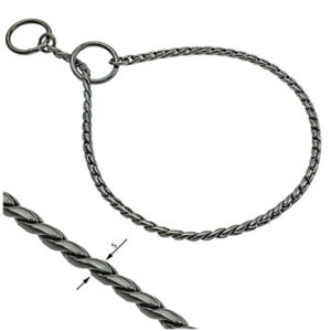 Snake Chain Show Collar 5mm Anthracite