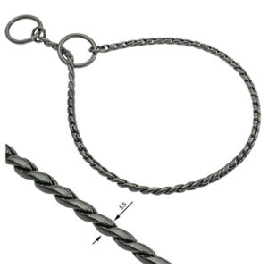 Snake Chain Show Collar 5.5mm Anthracite