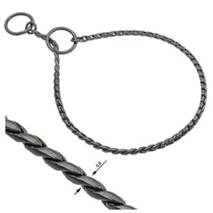 Snake Chain Show Collar 6.8mm Anthracite