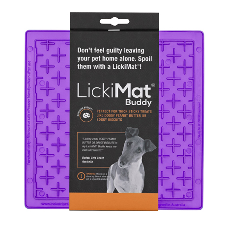 Lickimat Buddy Original Slow Food Anti-Anxiety Licking Mat Purple