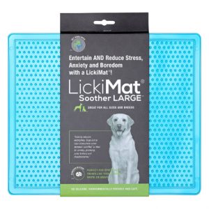 Lickimat Soother Slow Food Licking Mat Large Blue