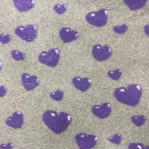 Silver Purple Hearts VetBed