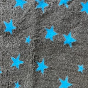 Charcoal with Teal Stars