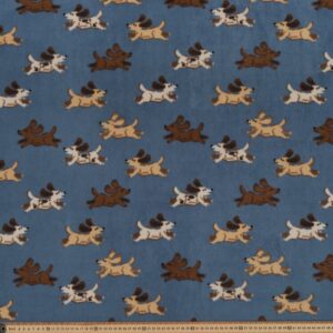 Sherpa Bonded Snuggle Rug - Running Dogs